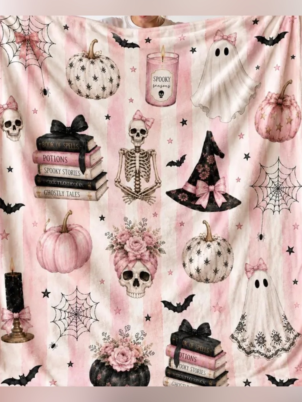 Pink Halloween Halloween-Flannel Blanket 300g